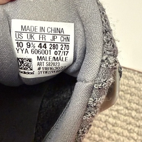 Men's Adidas Ultraboost, Charcoal Gray - Picture 8 of 10